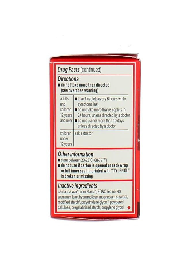 Tylenol Extra Strength Caplets, 500 mg - 24 ct, Pack of 3 - Image 5